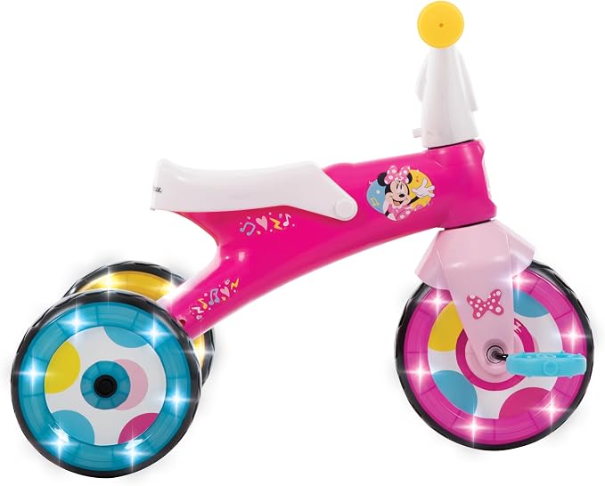 Huffy Disney Minnie Mouse Light Up Kids' Trike, Ideal for Ages 3+, Minnie Mouse Graphics, Colorful and Playful Design, Simple Coaster Brake, Sturdy and Durable, Safe for Toddlers, Girl's