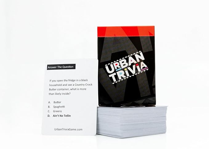 Urban Trivia - Black Card Game for The Culture! Fun Trivia on Black TV, Movies, Music, Sports, & Growing Up Black! Great for Adult Game Nights and Family Gatherings.