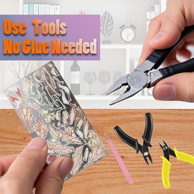 3D Metal Puzzles for Adults,Butterfly Model Building Kits,Cute Insect Design,Brain Teaser Puzzle,DIY Mechanical Assembly Kit Creative Ornament Suitable for Home Decor Art Craft (Colorful)