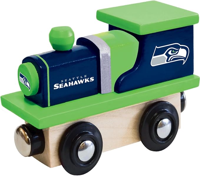 MasterPieces NFL Seattle Seahawks Real Wood Toy Train, For Ages 3+