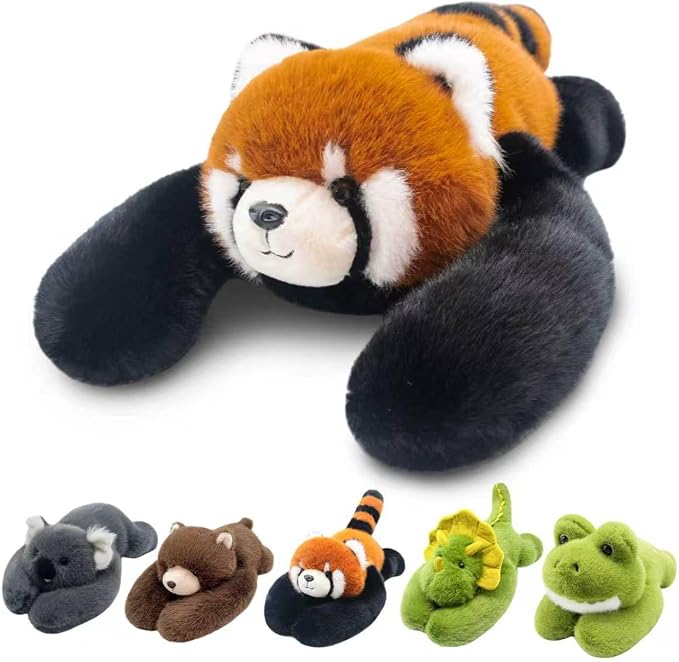 Red Panda Plush Stuffed Animal, 17 Inch | Weighted Arm, Huggable, Plush Pillow, Super Soft, Cute Stuffy, Room Decor, Birthday Graduation Gift for Kids, 0.93IB