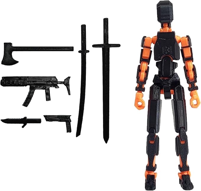 FoxVilla Assembly Completed T13 Action Figure, Titan 13 3D Printed Action Figure, 3D Printed Titan13, Assembled Dummy 13 Lucky 13 Toy Figure