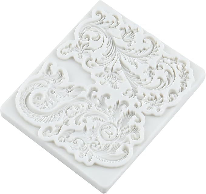 Baroque Dragon Head Acanthus Leaf Scroll Silicone Mold Baroque Dragon Head Leaf Polymer Clay Molds for DIY Crafts Epoxy Resin Casting Polymer Clay Tools Craft Air Dry Jewelry Making
