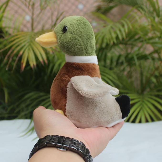 Cute Mallard Duck Plush Stuffed Animal Pillow Toys Lifelike Green Duck Stuffed Animal Plush Plushie Toy Soft Plush Doll for Birthday Kids Gifts Home Decor 5.5''