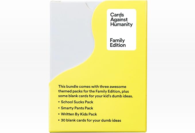 Cards Against Humanity Family Edition: Class Clown Bundle • 3 Themed Packs + 30 Blank Cards for Your Dumb Inside Jokes