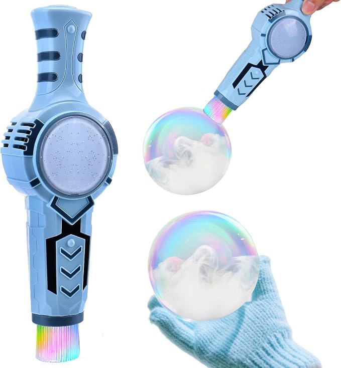 Vodolo Colorful Bubble Machine with Smoke for Kids