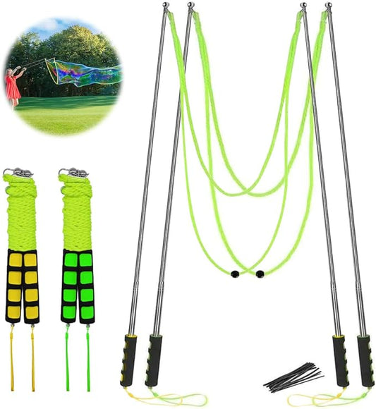 Ubitree 2-Pack Giant Bubble Wands – Stainless Steel Telescopic Bubble Blower Sticks for Kids & Adults – Outdoor Bubble Maker Toy for Lawn, Park, Beach, Birthday Parties & Summer Fun