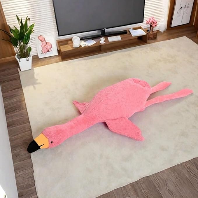74.8in Flamingo Stuffed Animal Plush Pillow Cute Giant Flamingo Plush Toy Plush Soft Hugging Pillow Stuffed Animal Gift for Kids Birthday