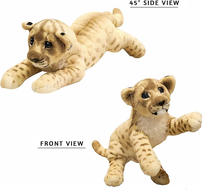 Lion Stuffed Animal 15.8" Stuffed Lion Plush Stuffed Animal Realistic Large Stuffed Cougar Plush Toys Safari Animals Cute Plushies Birthday Graduation Gifts for Kids Boys Girls