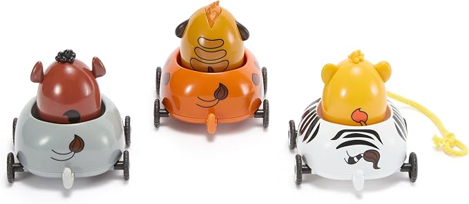 Disney Store Official The Lion King Pull Toy - Includes Simba, Timon, & Pumbaa on Elephant, Zebra, & Giraffe Cars - Perfect for Disney Gifts, Kids Toys, & Sensory Toy Collections