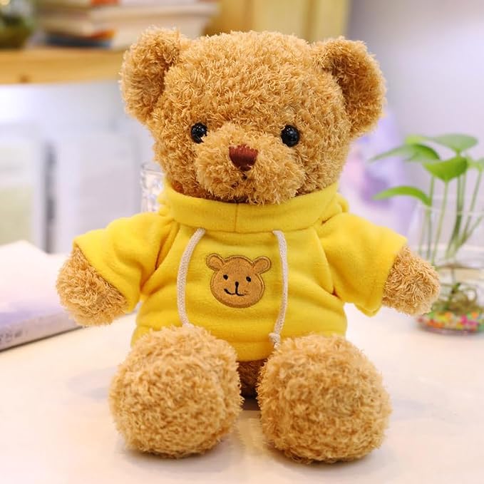 YUKOUQIAN Teddy Bear Stuffed Animal Cute Teddy Bears Plush Toy 11.8 inch for Girls Boys (Yellow Teddy Bear)
