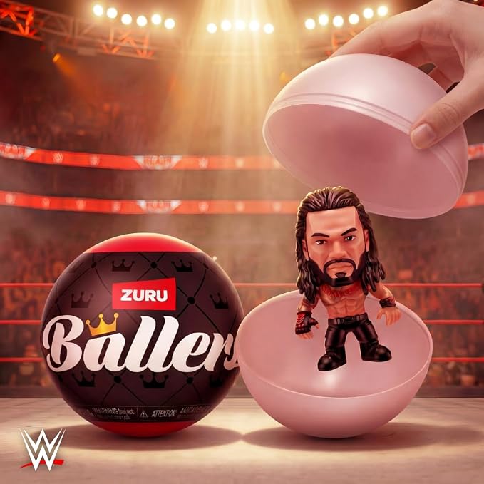 WWE Ballers Series 1(2 Pack) by ZURU – Official Licensed Product Surprise Unboxing Wrestling Collectible Sports Toy for Ages 3+