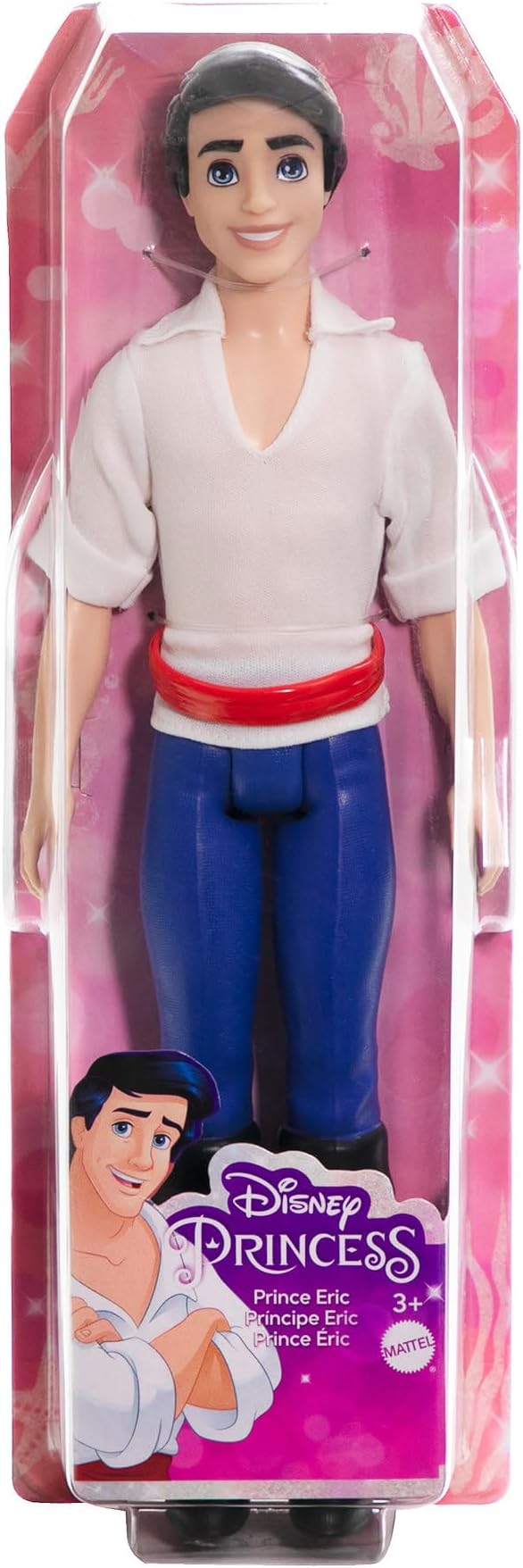 Mattel Disney Princess Toys, Prince Eric Posable Fashion Doll in Signature Outfit, Inspired by The Little Mermaid Movie