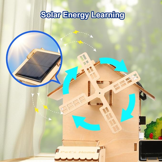 ACEBOTT ESP32 IOT Smart Farm Kit Compatible with Arduino/Scratch, STEM Kit Coding Kit with APP Control, Stem Toys Wooden House Building kit, STEM Educational kit for Kids 12+