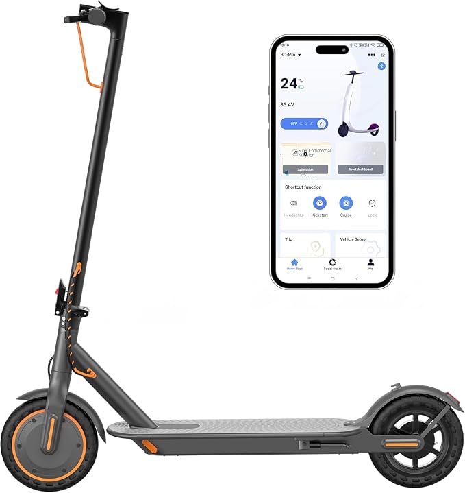 VOLPAM Electric Scooter, 350W/500W/800W/1000W/250W Powerful Motor & 19/22/ 9 MPH Top Speed, 16-28-10 Miles Long Range, Folding E Scooter Choice