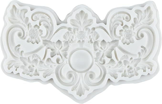 Baroque Style Polymer Clay Molds Baroque Scroll Relief Silicone Mold for Jewelry Making Epoxy Resin Casting Air Dry Polymer Clay Craft
