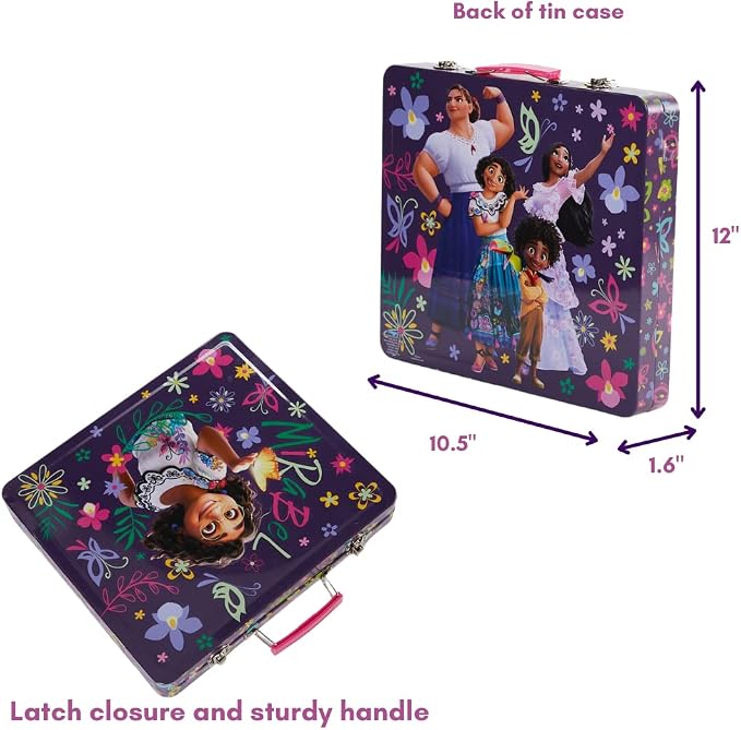 Innovative Designs Disney Encanto Deluxe Activity Set for Kids with Carrying Tin, Coloring Sheets, Stickers, & Art Supplies, 500+ Pieces