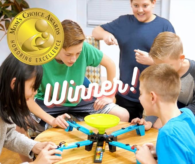 Beat The 8 Ball Action Dexterity Party Game - Kids, Family or Adult Speed Active Party Game by Blue Orange Games for 2 to 4 Players. Recommended for Ages 6 & Up.