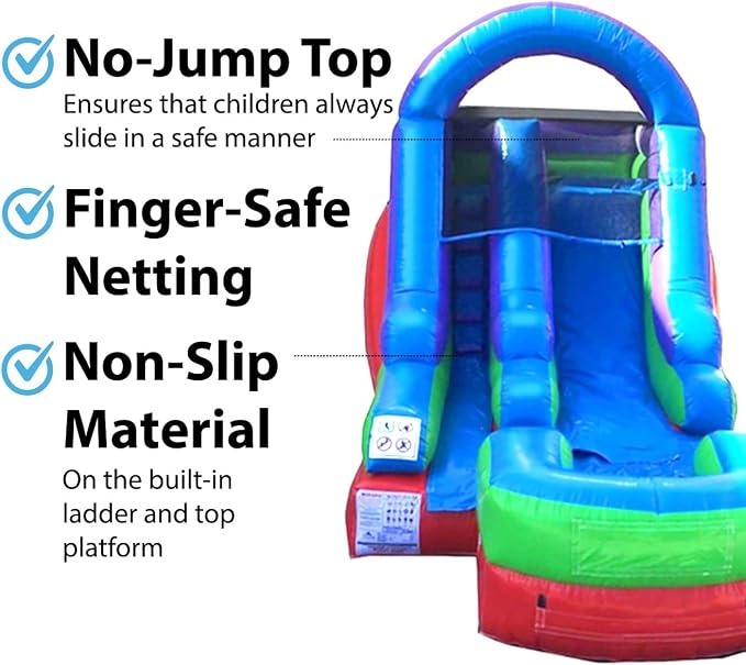 TentandTable Inflatable Water Slide for Kids and Adults, Commercial Grade Giant Blow Up Backyard Water Fun, Includes Electric Air Blower, 23' L x 9' W x 12' H, Retro Rainbow