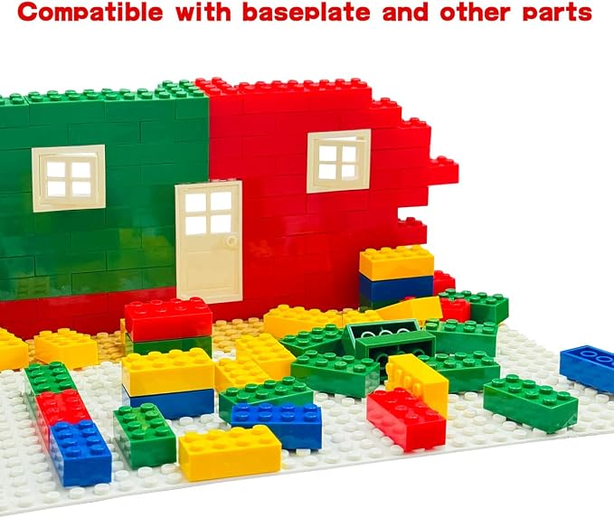 Taken All 120Pieces Classic Building Bricks Blocks Toy Set 2x4 MOC Building Basic Bricks Parts and Pieces Compatible with Major Brands Construction Toys for Kids 6 yr+ (Red, Yellow, Blue, Green)