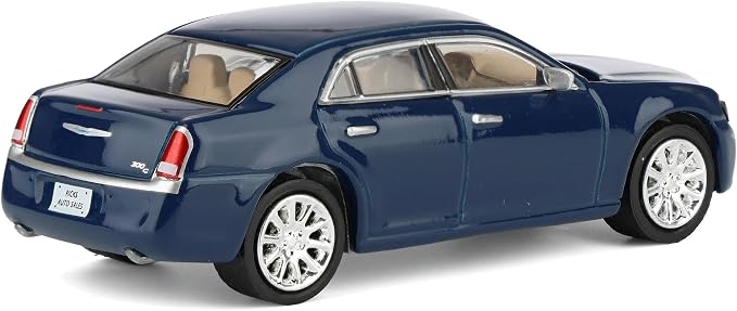 Greenlight 1/64 2013 Chrysler 300C, Blue, Rick's Auto Sales, LP Diecast Exclusive 51620