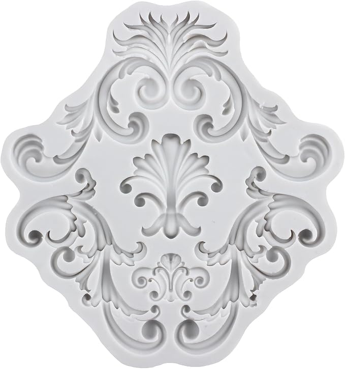 Baroque Polymer Clay Mold Curlicues Scroll Lace Silicone Molds Filigree Mold for DIY Craft Epoxy Resin Casting Polymer Clay Tools Crafts Air Dry Jewelry Making