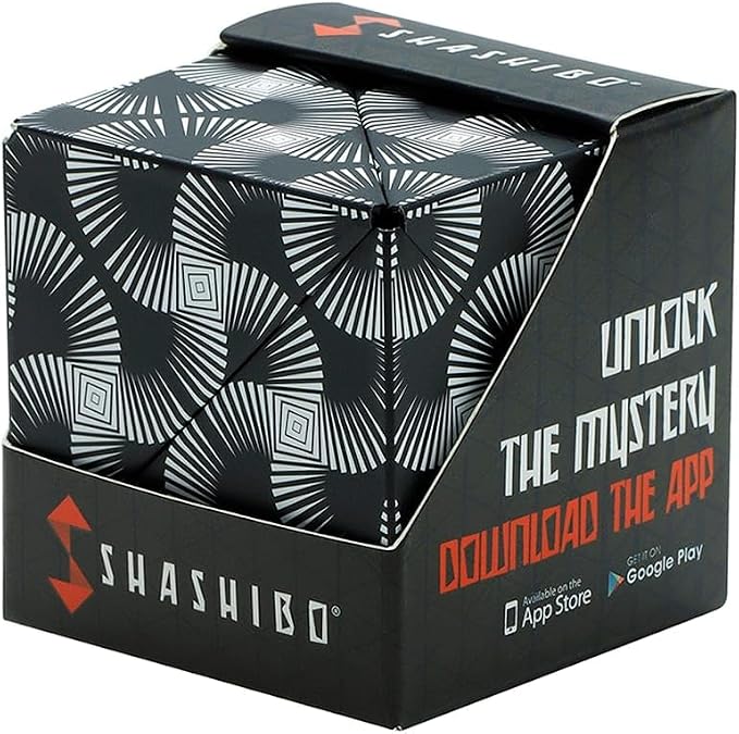 Shashibo Sensory Fidget Toy for Adults & Kids, Stress Relief Fidget Toy for Adults, Teens & Kids, Cool Fidget Toys for Desk, Classroom Must Have, Sensory Shape Shifting Cube, 100+ Possible Shapes