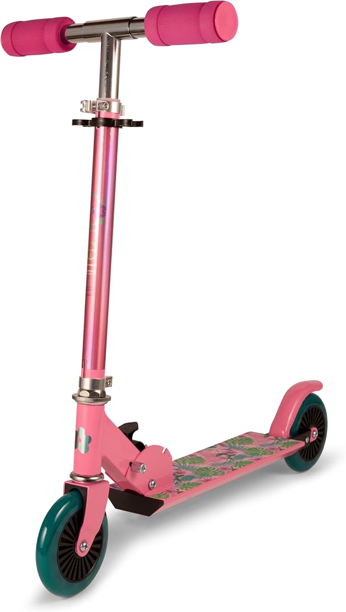 Limited Too Kick Scooter for Girls 5-12 Years, Light-Up Wheels, Glitter Deck, Adjustable Handlebar, Foldable 2-Wheel Kids Scooter, Holds up to 75 lb