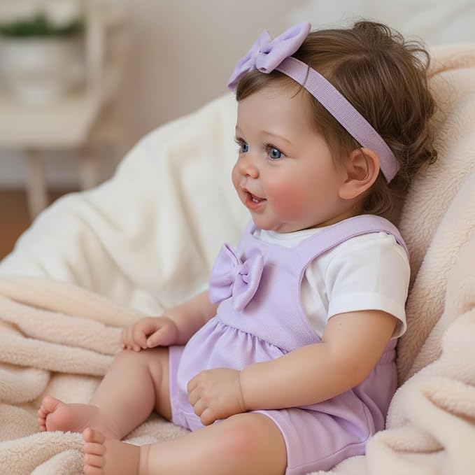 BABESIDE Lifelike Reborn Baby Dolls Vead - 20 Inch Realistic Baby Doll Real Life Baby Dolls with Complete Accessories Perfect for Cuddling, Playtime, and Handmade Gift Giving