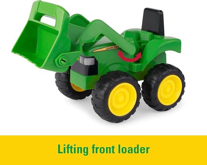 TOMY John Deere Sandbox Toy Set - Includes Dump Truck Toy, Bucket and Beach Shovel - Toddler Outdoor Toys and Farm Toys - Summer Kids Sand Toys - Green - 3 Count
