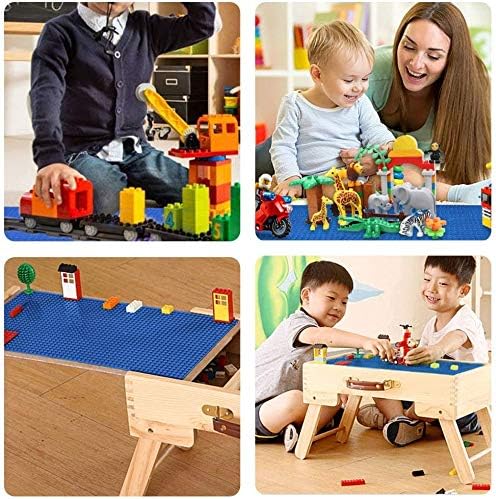 LVHERO Classic Baseplates Building Plates for Building Bricks 100% Compatible with All Major Brands-Baseplate, 10in x 10in, Pack of 8 (Blue)