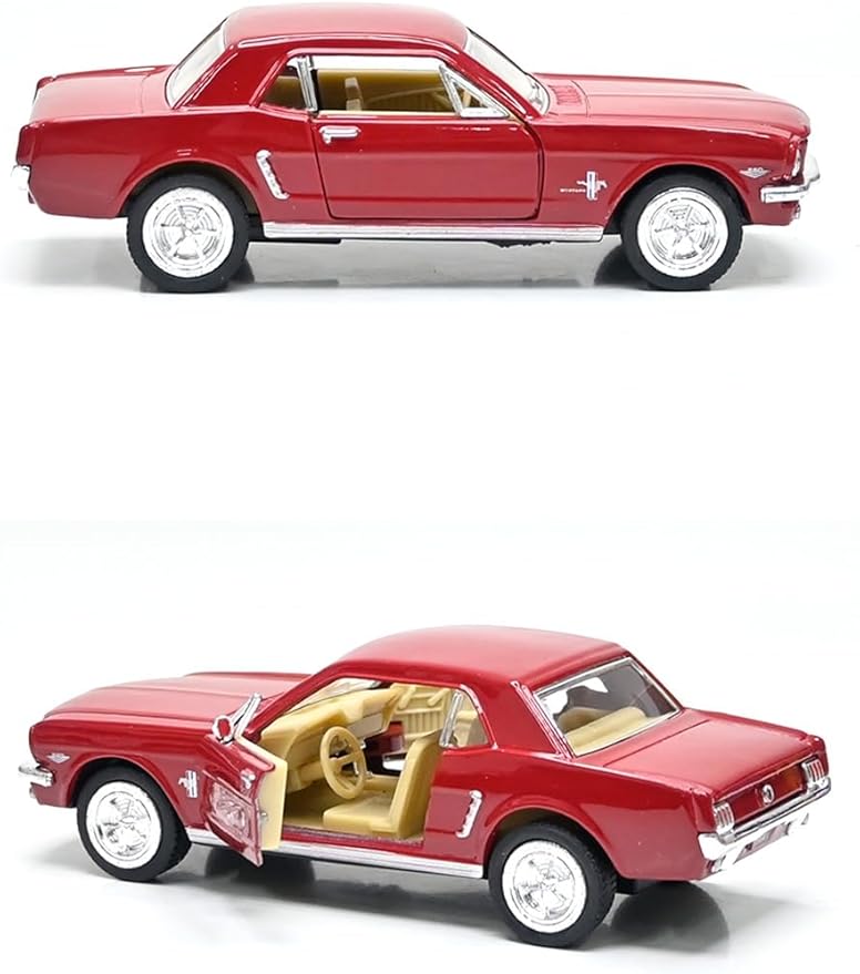 KiNSMART 1964 1/2 Ford Mustang 1:36 Scale 5" Die Cast Metal Model Classic Toy Car (Red)