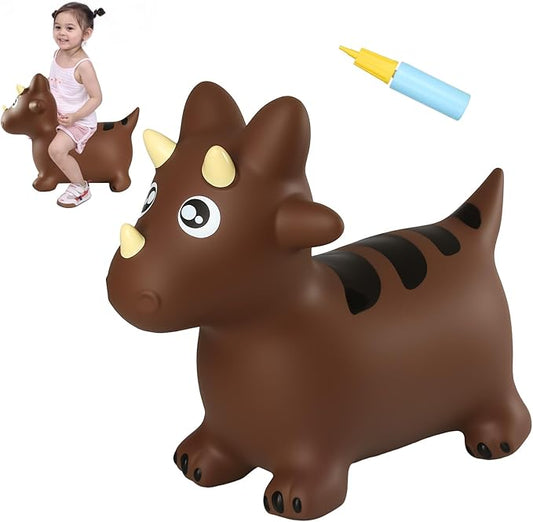 INPANY Bouncy Horse, Dinosaur Hopper Toys for Boys, Gifts Toy for Kid | Eco-Friendly PVC, Low Center Gravity, Cute Cartoon Design, Load 100 Lbs, Learn & Exercise & Active Fun, Gifts for 1-3 Kids