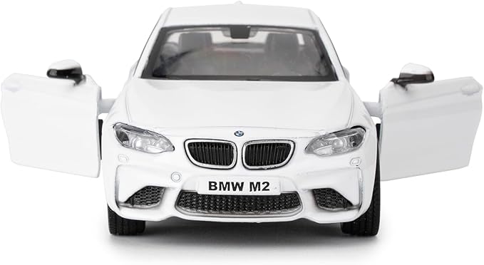 RMZ City 1:36 BMW M2 Toy Car, Diecast Pull Back Model Car, Collection Kids Toy for Aged 3 and up, Gift White
