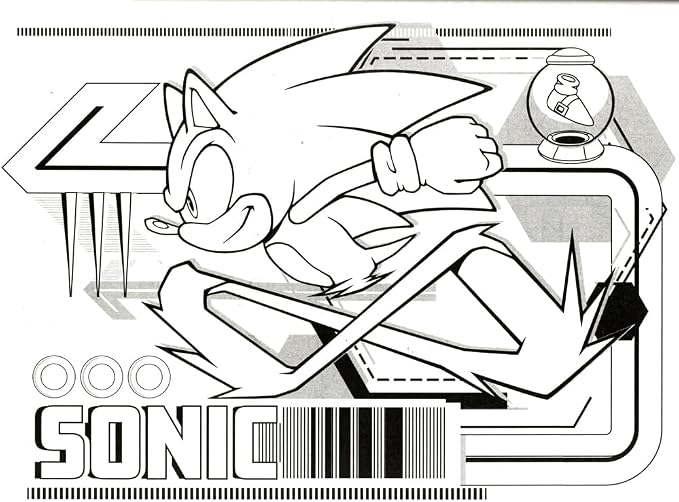 Bendon Sonic The Hedgehog Coloring Activity Book and Sticker Set for Kids
