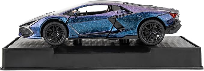 BDTCTK 1/32 Comapatible for Lamborghini ‌Aventador LP700-4 Model Car, Zinc Alloy Diecast Pull Back Toy Cars with Sounds and Lights Vehicles for Kids Boy Girl Gift (Blue)