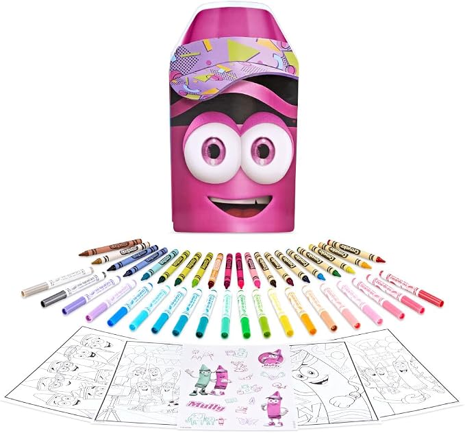 Crayola Coloring Set with Limited Edition Mauve Art Case, Limited Edition Crayons, 50+ Pieces, Gifts for Kids