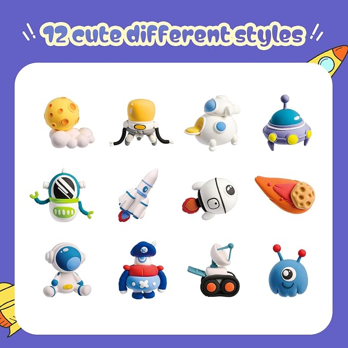 Both idea Air Dry Clay Kit, Space Theme | 12 Packs, Non-Toxic Kids Gift | School & Party: Perfect for classroom art activities, birthday party favors, creative family DIY, and holiday celebrations.