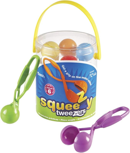 Learning Resources Squeezy Tweezers - Sensory Bin Tools , Water Table Toys, Montessori Grabber Tool, School and Teacher Supplies, Toddler Activities, Fine Motor Skills, Daycare Essentials