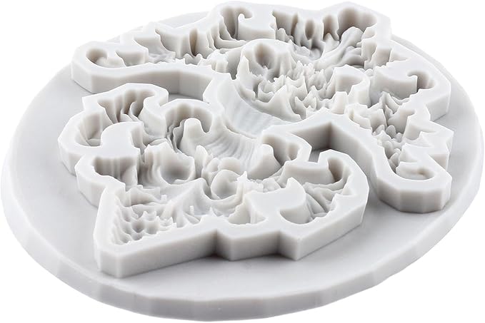 Baroque Relief Flower Polymer Clay Molds Baroque Curlicues Scroll Lace Silicone Mold for DIY Crafts Epoxy Resin Casting Air Dry Polymer Clay Plaster Jewelry Making