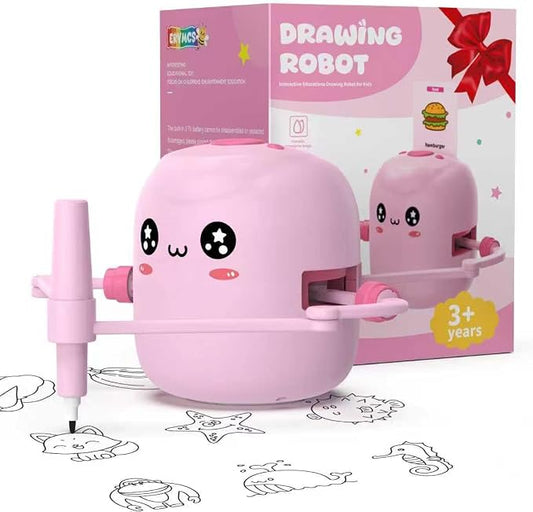 Drawing Robot for Kids, Voice Interactive Educational Drawing Robot, Montessori Painting Learning Toys with 150 Cards, Christmas Birthday Party Gift for 3 4 5 6 7 8 Years Old Girls Boys