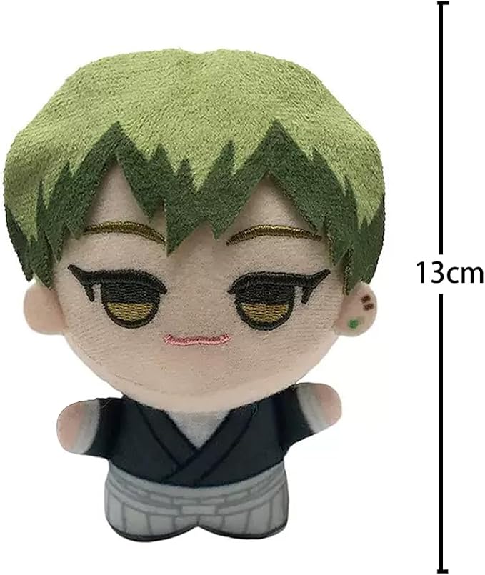 JJK Soft Figure Itadori Yuji Keychain Fushiguro Megumi Pillow, Mini Anime Naoya Zenin Throw Pillow Pendant Charm Decoration Birthday Gifts 5.12''