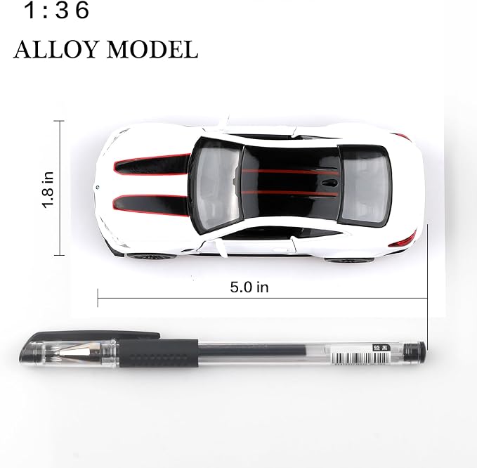 TOKAXI 1/36 Scale BMW M4 CSL Diecast Model Cars,Pull Back Vehicles BMW M4 Toy Cars,Cars Gifts for Boys Girls (White)