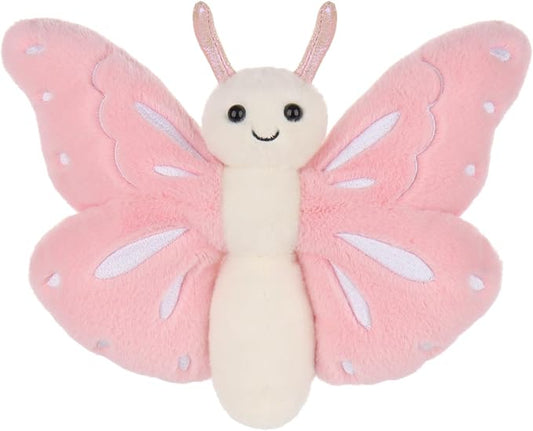 Apricot Lamb Pink Butterfly Plush Stuffed Animals for Kids, Soft Cute Plush Toys for Baby Girl and Boy, Fluffy Pink Butterfly Pink
