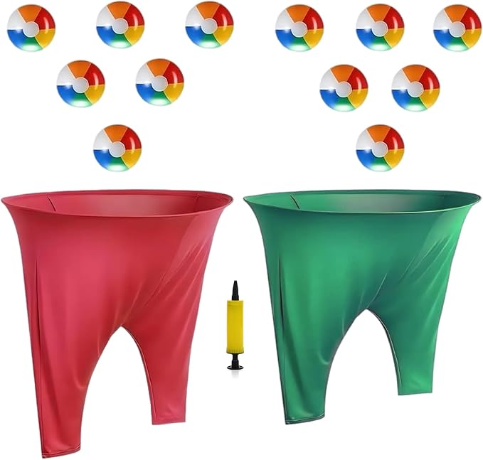 4 Pack Granny Pants Yard Game,Family Party Outdoor Granny Pants Game with 20pcs Bouncy Balls for The Family Gathering,The Family Reunion Ultimate Backyard Party Games