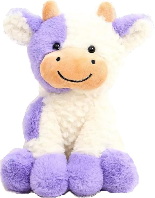 9" Cow Stuffed Animals Plush Doll Kids Boys Girls Animal (9” Purple Cow)
