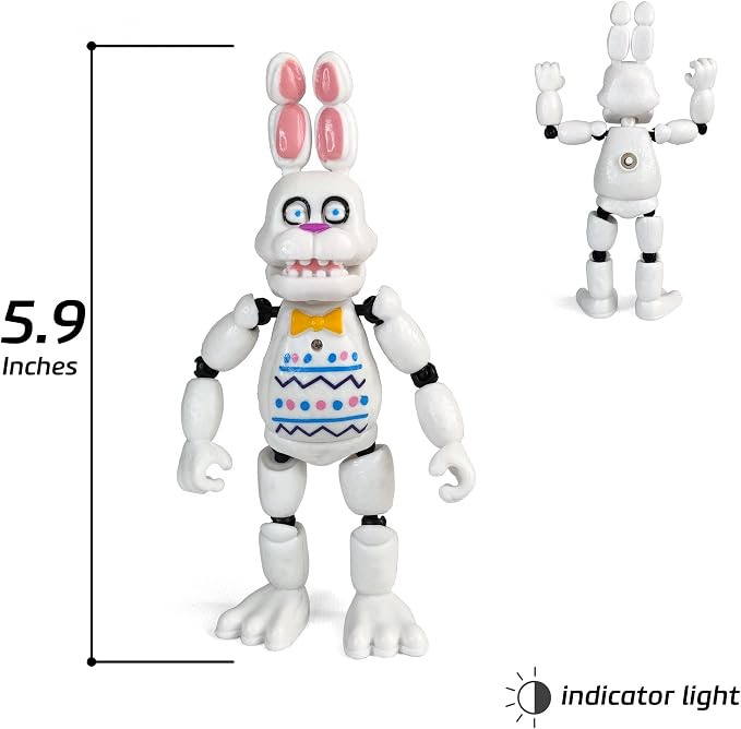 Toysvill Inspired by Five Nights at Freddys | Chocolate Collection | Freddy's Action Figures Toys (FNAF) Set of 6 pcs [Rockstar & Chocolate Freddy, Bonnie, Chica, Easter, Freddy Frostbear]