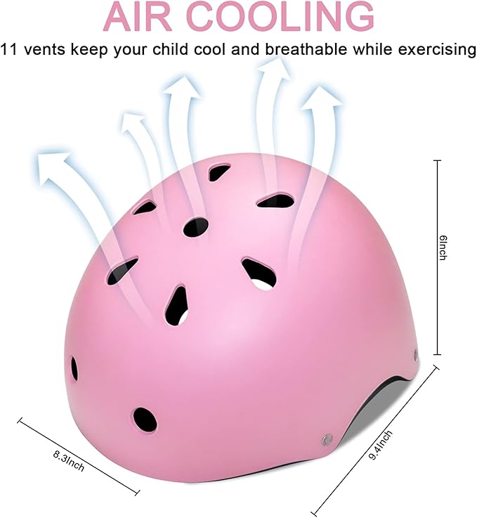 Kids Bike Helmet Ventilation & Adjustable Toddler Helmet for Ages 2-14 Kids Boys Girls Multi-Sport Helmet for Skateboard Roller Skateing Bicycle Scooter blance Bike