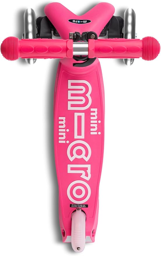 Micro Kickboard | Mini Foldable LED Kids Scooter for Ages 2-5 | Children up to 110 lbs | 3 Wheel Lean-to-Steer Design | Adjustable T Bar | Smooth Ride, Motion-Activated PU LED Wheels | Swiss Design
