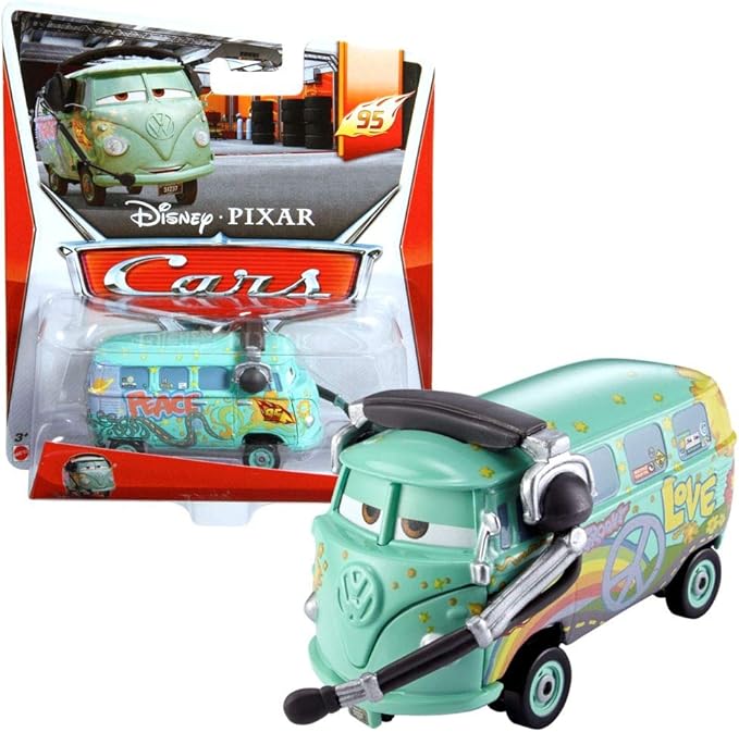 Disney World of Cars, 95 Pit Crew Die-Cast, Race Team Fillmore with Headset #1/5, 1:55 Scale